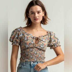 WEST OF MELROSE Key To My Heart Womens Blouse Size M